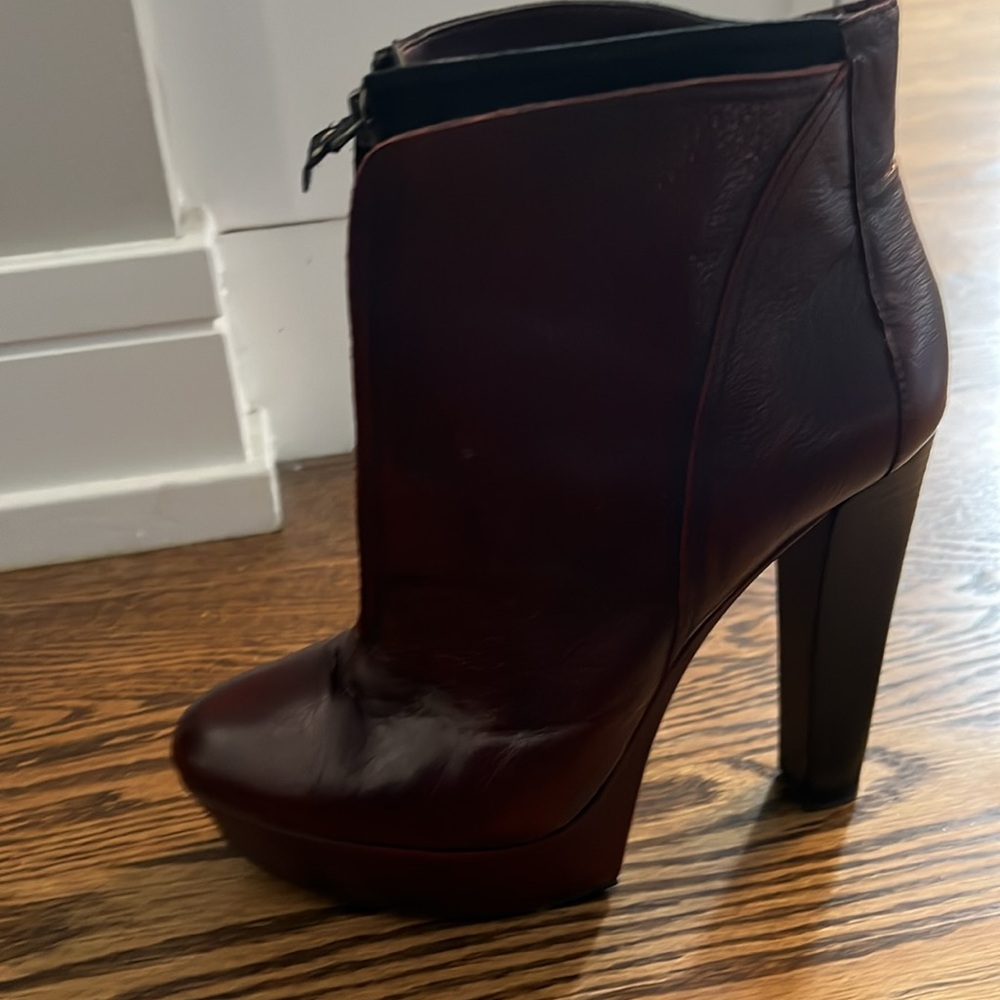 Luxury Rebel Boots Randy - Burgandy 39.5 Size - Picture 3 of 11